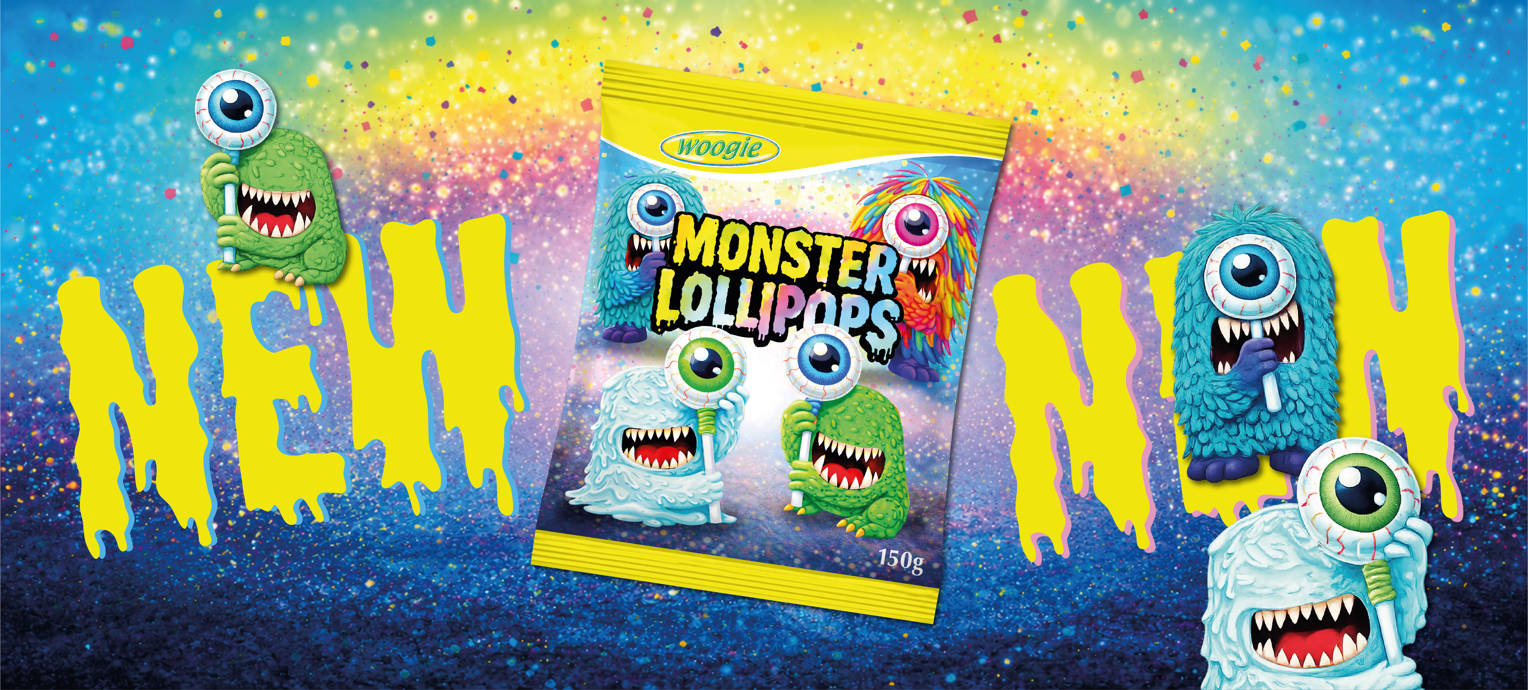 Woogie Monster Lollipops mit Monstern