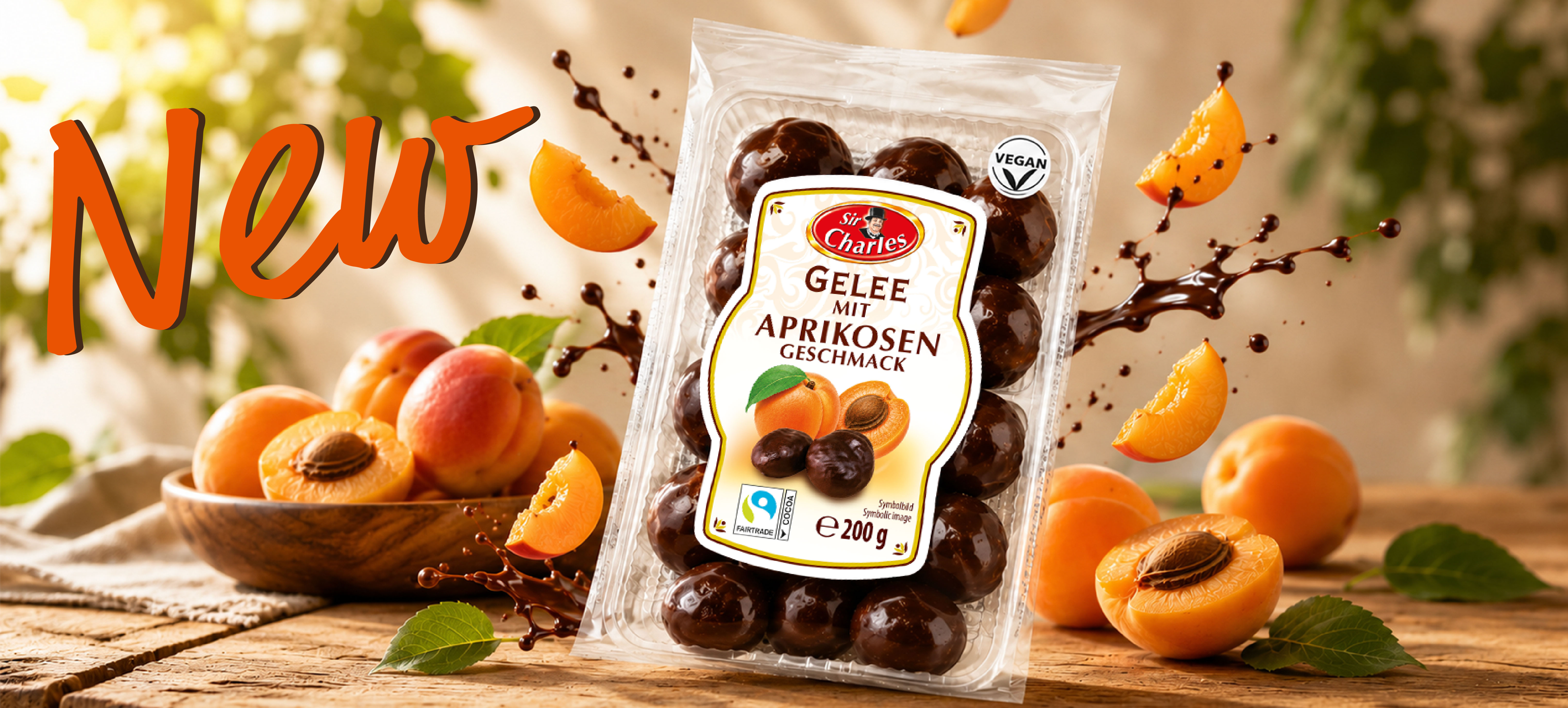 Sir Charles apricot jelly with chocolate