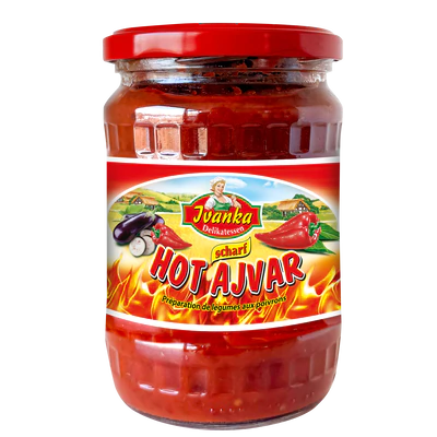 Рисунок продукта 1 - Ajvar hot paprika vegetable preparation 540g - SALE BBD min. November 2026