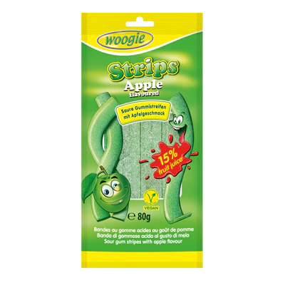 Рисунок продукта 1 - Apple flavoured candy with sugar coating 80g