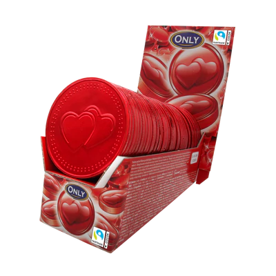 Рисунок продукта 1 - Big heart thaler milk chocolate 2x36x21,5g counter display