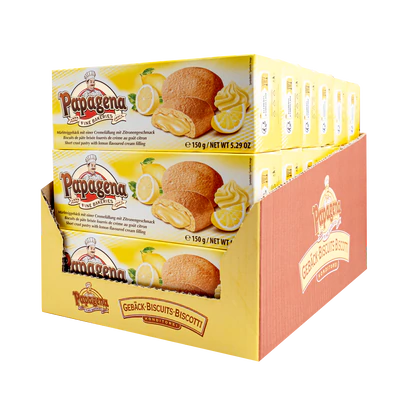 Рисунок продукта 2 - Biscuits mit Zitronencremefüllung 150g Packung Papagena