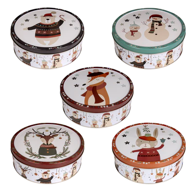 Рисунок продукта 1 - Butter cookies Christmas tin "Modern Christmas" mixed box 454g