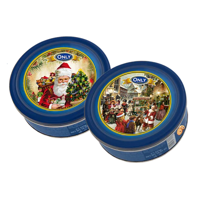 Рисунок продукта 1 - Butter cookies Christmas tin "nostalgic" mixed box 454g