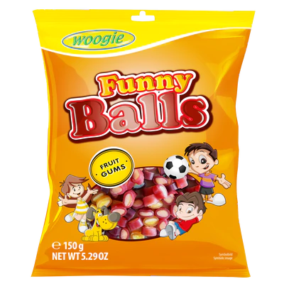 Рисунок продукта 1 - Fruit gums Funny Balls 150g
