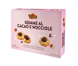 Рисунок продукта - Gemme al cacao e nocciole - Shortcrust biscuits with cocoa and hazelnut cream 140g