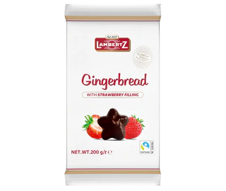 Рисунок продукта - Gingerbread stars with strawberry filling 200g