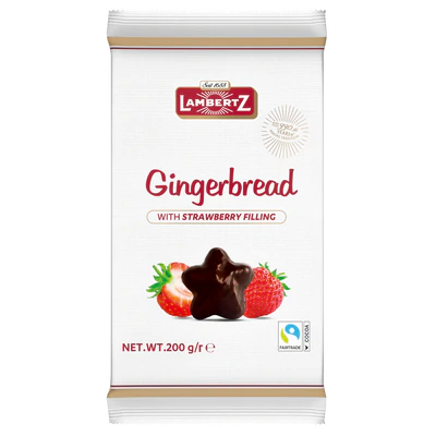 Рисунок продукта 1 - Gingerbread stars with strawberry filling 200g