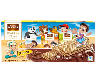 Рисунок продукта - Kids-wafers with chocolate cream 225g (5x45g)