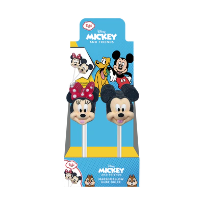 Рисунок продукта 1 - Mickey & Minnie marshmallow lollipop 18x30g counter display