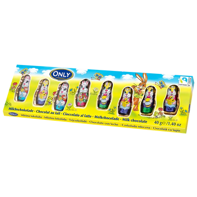 Рисунок продукта 1 - Milchschokolade Osterhasen 8er 40g Packung Only