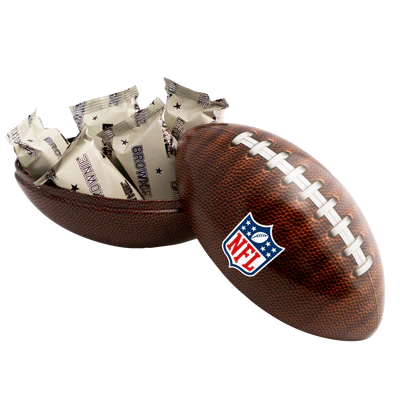 Рисунок продукта 1 - NFL Football tin filled with brownies 150g - Pre-sale: delivery from January 2026