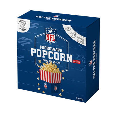 Рисунок продукта 1 - NFL Microwave salted popcorn 180g (2x90g) - Pre-sale: delivery from January 2026