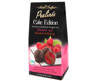 Рисунок продукта - Pralines cake edition - raspberry & dark chocolate 148g