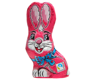 Рисунок продукта - Sitting bunny pink - milk chocolate 60g