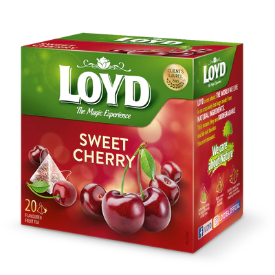Рисунок продукта 1 - Tea sweet cherry pyramid-bags 20x2g