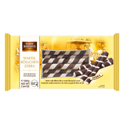Рисунок продукта 1 - Wafer rolls Zebra 160g