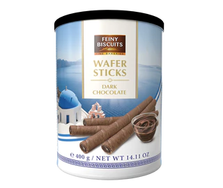 Рисунок продукта - Wafer rolls with dark chocolate cream 400g